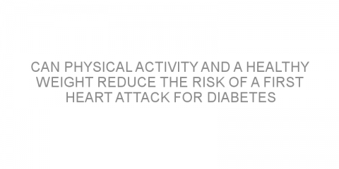 Can physical activity and a healthy weight reduce the risk of a first heart attack for diabetes patients?