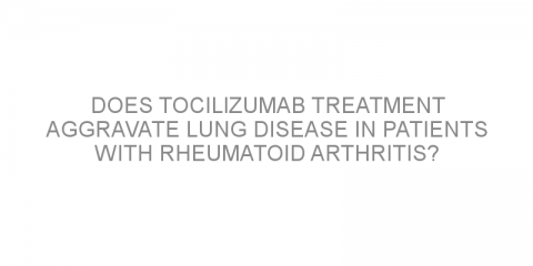 Does tocilizumab treatment aggravate lung disease in patients with rheumatoid arthritis?