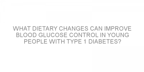 What dietary changes can improve blood glucose control in young people with type 1 diabetes?