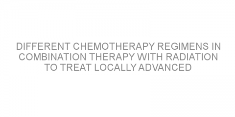 Different chemotherapy regimens in combination therapy with radiation to treat locally advanced NSCLC