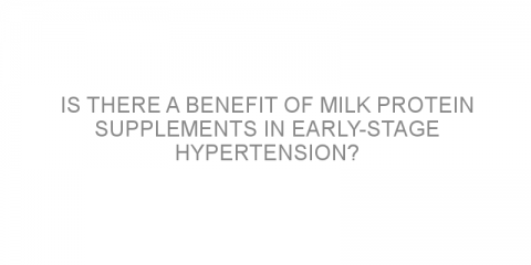 Is there a benefit of milk protein supplements in early-stage hypertension?