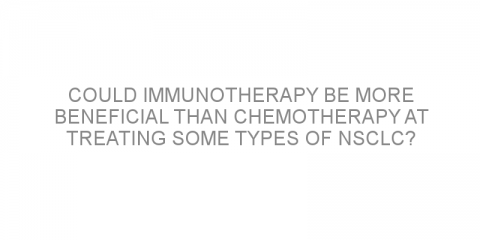 Could immunotherapy be more beneficial than chemotherapy at treating some types of NSCLC?