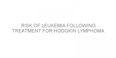 Risk of leukemia following treatment for Hodgkin lymphoma