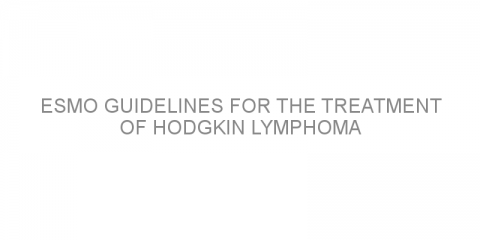 ESMO guidelines for the treatment of Hodgkin lymphoma