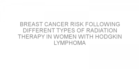 Breast cancer risk following different types of radiation therapy in women with Hodgkin lymphoma