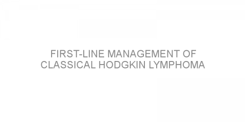 First-line management of classical Hodgkin lymphoma