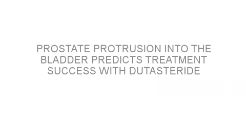 Prostate protrusion into the bladder predicts treatment success with dutasteride
