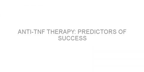 Anti-TNF therapy: Predictors of success