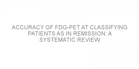 Accuracy of FDG-PET at classifying patients as in remission: A systematic review