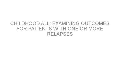 Childhood ALL: Examining outcomes for patients with one or more relapses