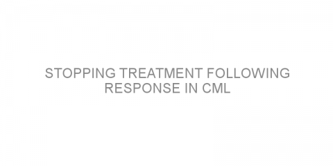 Stopping treatment following response in CML