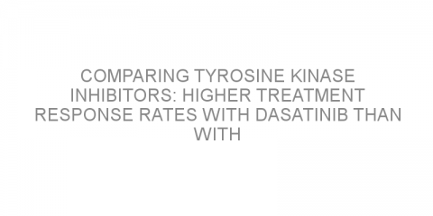 Comparing tyrosine kinase inhibitors: Higher treatment response rates with dasatinib than with imatinib