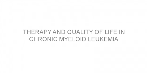 Therapy and quality of life in chronic myeloid leukemia