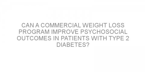 Can a commercial weight loss program improve psychosocial outcomes in patients with type 2 diabetes?