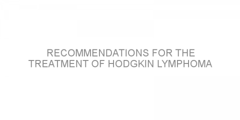 Recommendations for the treatment of Hodgkin lymphoma