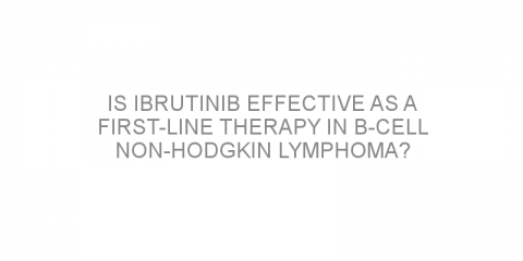 Is ibrutinib effective as a first-line therapy in B-cell non-Hodgkin lymphoma?