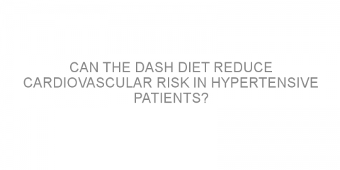 Can the DASH diet reduce cardiovascular risk in hypertensive patients?