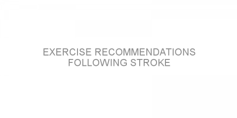 Exercise recommendations following stroke