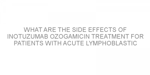 What are the side effects of inotuzumab ozogamicin treatment for patients with acute lymphoblastic leukaemia?