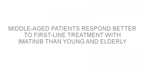 Middle-aged patients respond better to first-line treatment with imatinib than young and elderly patients