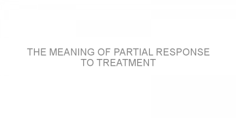 The meaning of partial response to treatment