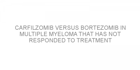 Carfilzomib versus bortezomib in multiple myeloma that has not responded to treatment