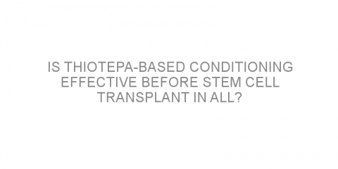 Is thiotepa-based conditioning effective before stem cell transplant in ALL?