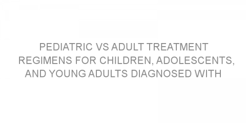 Pediatric vs adult treatment regimens for children, adolescents, and young adults diagnosed with classical HL