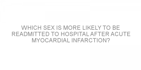 Which sex is more likely to be readmitted to hospital after acute myocardial infarction?