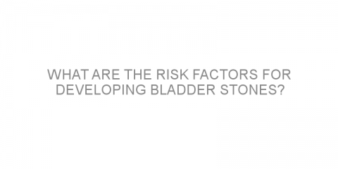 What are the risk factors for developing bladder stones?