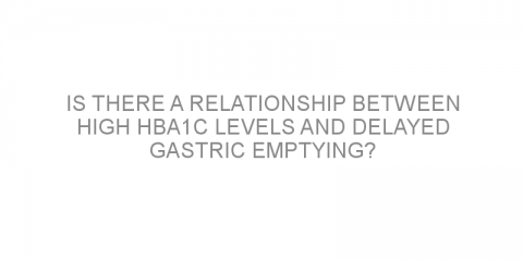 Is there a relationship between high HbA1C levels and delayed gastric emptying?