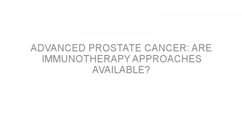 Advanced Prostate Cancer: Are Immunotherapy Approaches Available?
