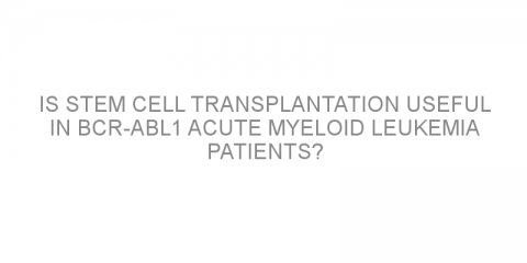 Is stem cell transplantation useful in BCR-ABL1 acute myeloid leukemia patients?