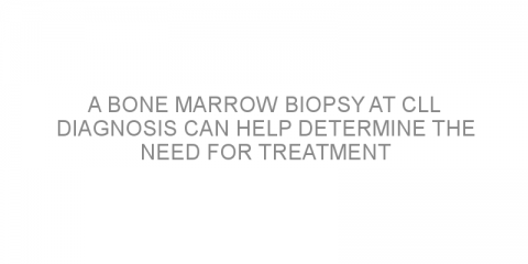 A bone marrow biopsy at CLL diagnosis can help determine the need for treatment