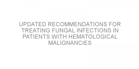 Updated recommendations for treating fungal infections in patients with hematological malignancies