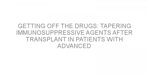 Getting off the drugs: Tapering immunosuppressive agents after transplant in patients with advanced acute myeloid leukemia