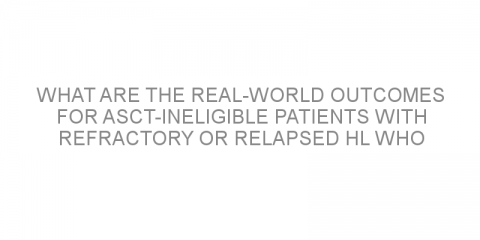 What are the real-world outcomes for ASCT-ineligible patients with refractory or relapsed HL who are given brentuximab vedotin?