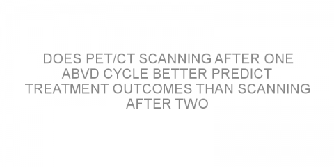 Does PET/CT scanning after one ABVD cycle better predict treatment outcomes than scanning after two cycles (iPET2)?