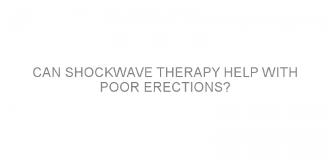 Can shockwave therapy help with poor erections?