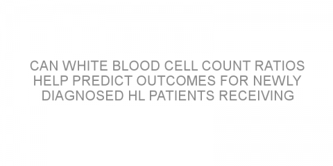 Can white blood cell count ratios help predict outcomes for newly diagnosed HL patients receiving PET2-mediated treatment?