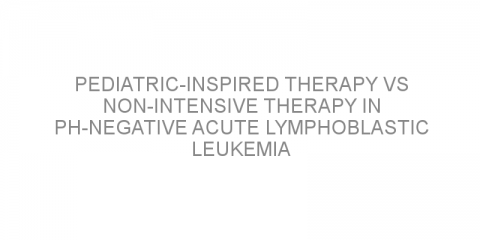 Pediatric-inspired therapy vs non-intensive therapy in Ph-negative acute lymphoblastic leukemia patients aged 55-65 years