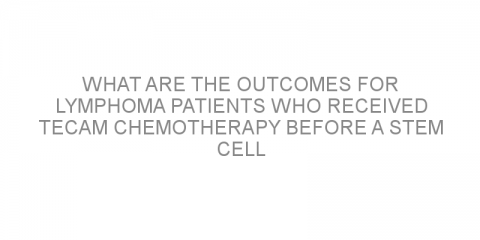 What are the outcomes for lymphoma patients who received TECAM chemotherapy before a stem cell transplant?