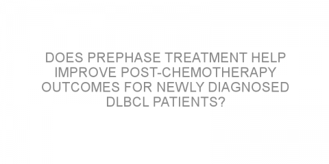 Does prephase treatment help improve post-chemotherapy outcomes for newly diagnosed DLBCL patients?