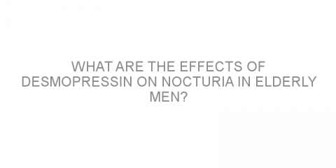 What are the effects of desmopressin on nocturia in elderly men?