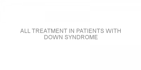 ALL treatment in patients with Down syndrome