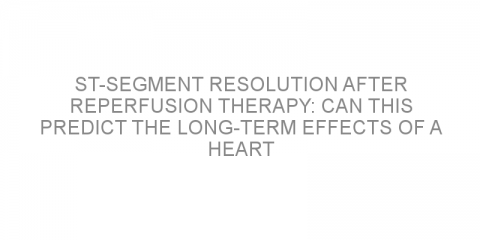 ST-segment resolution after reperfusion therapy: can this predict the long-term effects of a heart attack?