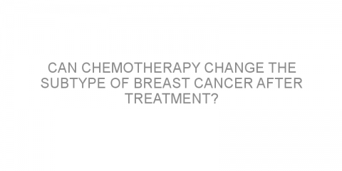 Can chemotherapy change the subtype of breast cancer after treatment?