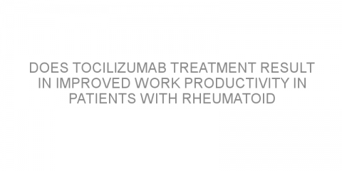 Does tocilizumab treatment result in improved work productivity in patients with rheumatoid arthritis?