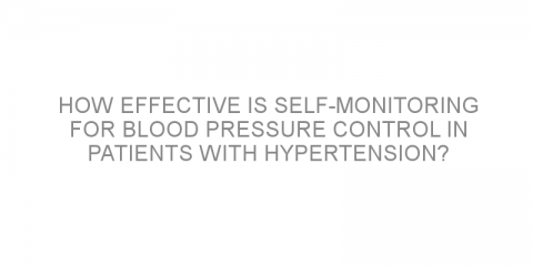 How effective is self-monitoring for blood pressure control in patients with hypertension?