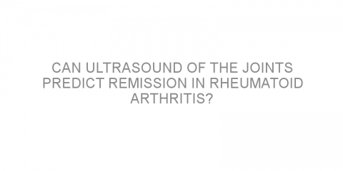 Can ultrasound of the joints predict remission in rheumatoid arthritis?